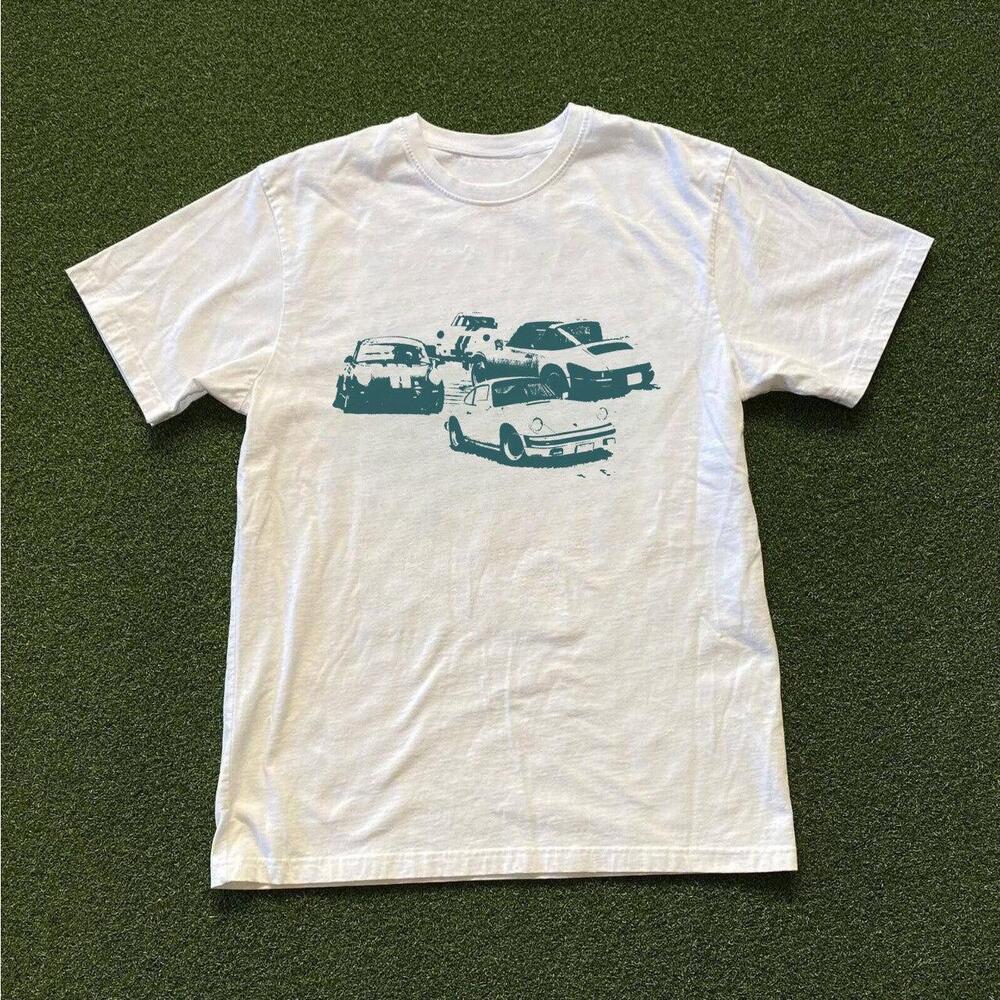 White And Green Gildan Tee Streetwear-Inspired T Shirt